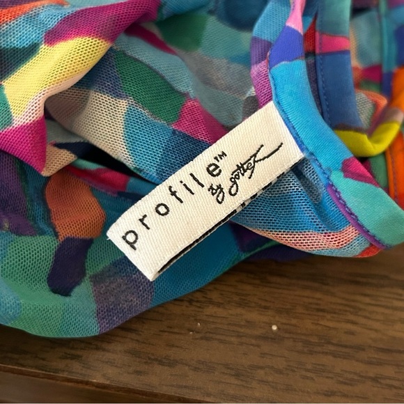 profile by gottex Colorful Geometric Patterned Dress beach cover up L-XL - Picture 5 of 12